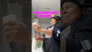 Using A Water Flosser Gone WRONG trending funny beautyproducts health temu [upl. by Farris]