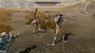 Farkas unique kill animation Skyrim Anniversary Edition [upl. by Bigg]