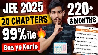 JEE Mains 2025 Only 20 Chapters to Score 99ile🔥 0 to IIT jee2025 iit jeemains [upl. by Cahilly]