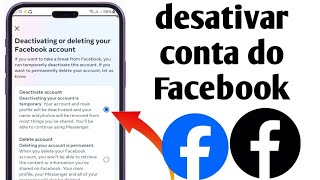 como desativar conta do facebook 20242025 [upl. by Nevetse946]