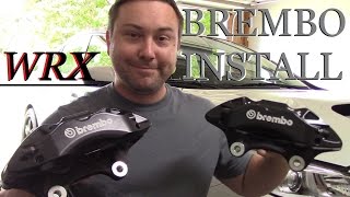 2015  2017 CHEAP SUBARU WRX CTSV BREMBO BRAKE  HOW TO INSTALL [upl. by Ahsyle496]