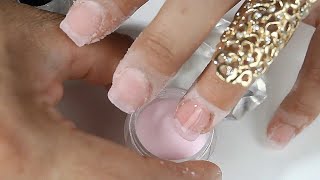 Las uñas acrilicas más fáciles del mundo que hasta un bebe las puede hacer con técnica dip nails [upl. by Assel721]