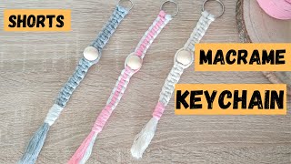 MACRAME KEYCHAIN TUTORIAL FOR BEGINNERS Shorts [upl. by Shute]