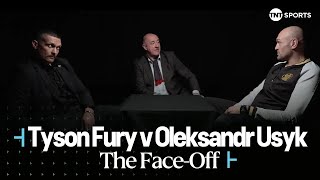 FACE OFF 👀 Tyson Fury amp Oleksandr Usyk Before Unification Fight Postponement 🍿🥊 FuryUsyk 🇸🇦 [upl. by Eenaj]