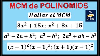 Mínimo Común Múltiplo de POLINOMIOS [upl. by Reneta]