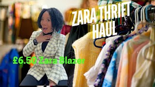 ZARA THRIFT HAUL  £650 Zara Blazer 😱😱😱 and more  Bougie on a budget 👌🏽😊 [upl. by Ashleigh]