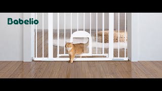 Upgrade to Babelios Baby Gate with Cat Door [upl. by Nesnaj]