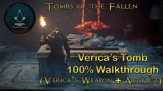 Assassin Creed Valhalla  Vericas Tomb 100 Walkthrough  Tombs of the Fallen [upl. by Atnek127]