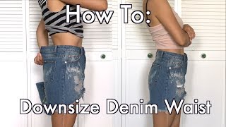 Ep 4 How To Downsize Denim Waist Nice amp Clean Look [upl. by Meehyrb155]