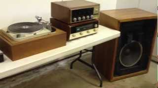 VINTAGE 1961 STEREO JBL S7 SPEAKERS LE15 LE85 LX5 MCINTOSH 275 TUBE AMP GOLD LION KT88 [upl. by Epotimet523]