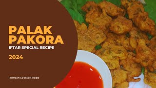 Crispy Palak Pakoda Recipe By Hoorain khan Ramzan Special Recipes  iftar Special pakora Recipe [upl. by Eelrebmik]