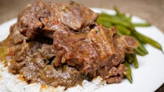 Neck Bones And Gravy Recipe  Southern Style  Husband Cooks a Delicious Sunday Dinner [upl. by Luttrell]