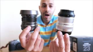 Fuji 23mm f2 Graphite vs silver colour comparison [upl. by Iak]