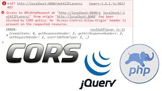 How To Fix CORS Access Control Allow Origin Cross Domain js jQuery Use Json Data With php Headers [upl. by Adirf261]