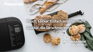 Brotbackautomat SDYR2550  Leckeres Brot leicht selbst gemacht  Panasonic Produktvorstellung [upl. by Keare312]