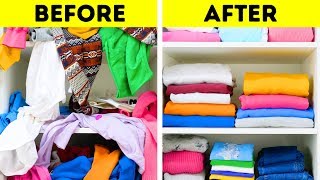 20 SPACESAVING CLOTHES FOLDING IDEAS [upl. by Anigal774]