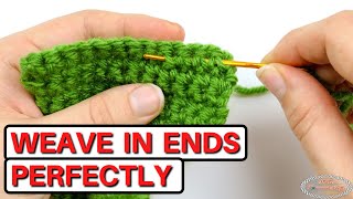 How to WEAVE IN ENDS Perfectly amp Easily that Wont Come Undone [upl. by Witty664]