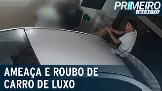 Empresário tem carro de luxo roubado por assaltantes no ABC Paulista  Primeiro Impacto 310723 [upl. by Enairb236]