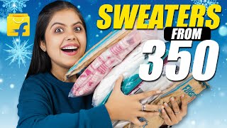 Best Flipkart SweatersCardigans Under 500  Flipkart Haul Review 2023  ONE CHANCE WOMEN [upl. by Strenta]