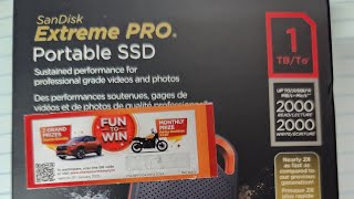 Sandisk Extreme Pro Portable SSD Unboxing [upl. by Amias]