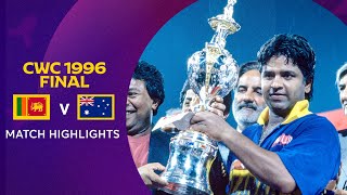 Cricket World Cup 1996 Final Sri Lanka v Australia  Match Highlights [upl. by Merth]