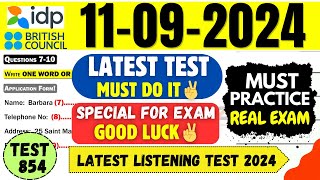 IELTS Listening Practice Test 2024 with Answers  11092024  Test No  854 [upl. by Arjan]