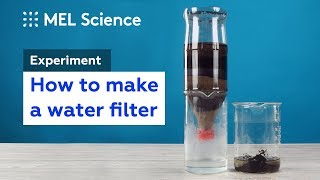 How to make a water filter with sand and charcoal DIY experiment [upl. by Ainyt]