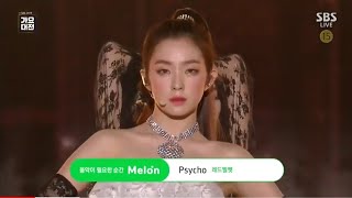 2019 가요 대전 RED VELVET Psycho  2019 SBS Music Awards [upl. by Dlarej]