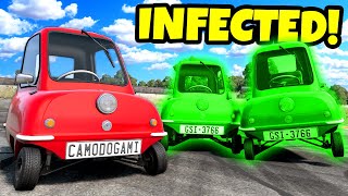 We Played ZOMBIE Infection Hide and Seek with TINY CARS in BeamNG Drive Mods [upl. by Meingolda]