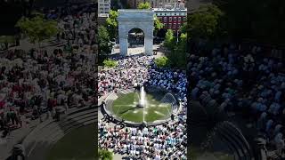 🇺🇸🗽 Washington Square Park Eid Prayer New York [upl. by Obidiah]