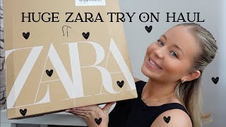 HUGE ZARA HAUL🖤  SEPTEMBER 2023  TRANISIONAL PIECES FOR YOUR WARDROBE  CHLOEWHITTHREAD [upl. by Scherman263]