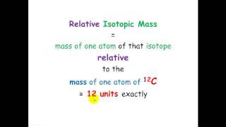 Relative Isotopic Mass [upl. by Trometer572]