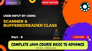 User Input by Scanner amp BufferedReader in Java  Ch1 P8  Complete Java Course in Hindi [upl. by Wootan]