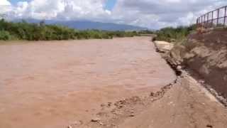 Rillito River flowing in wake of Odile rain [upl. by Richela]