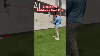 Single Arm Resistance Band Row [upl. by Aciruam823]