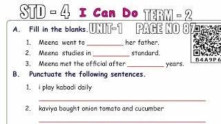 I Can Do 4th std English Term 2 Unit 1 Affection Page no 87 TN Samacheer Kalvi Explained in Tamil [upl. by Yerggoeg]