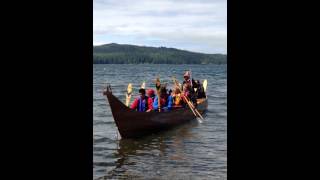 VIU Tribal Journeys Canoe Asking Permission to Land on Kwakiutl Territory Fort Rupert BC [upl. by Mayberry822]