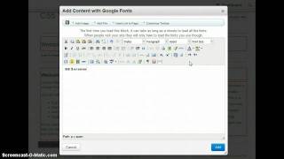 Content with Google Fonts  Concrete5 Addon Demo  Tutorial [upl. by Sesilu43]