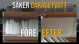 Vi utför Garagetvätt Tvättar garage med säker upptagning av smutsigt vatten [upl. by Aronael223]