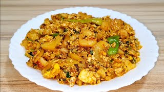 Aloo Ande Ki Bhujia Recipe  How To Make Egg Potato Masala By Maria Ansari [upl. by Sakhuja]