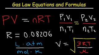 Gas Laws  Equations and Formulas [upl. by Wershba]