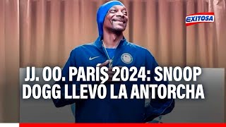 🔴🔵 París 2024 Snoop Dogg llevó la antorcha olímpica en la última jornada de relevo [upl. by Yllod858]