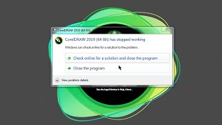 CorelDraw 2019 has stopped working Solution Windows 7 [upl. by Ivel]