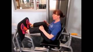 Leg Press and Calf Extension Exercise Demonstration [upl. by Llessur]