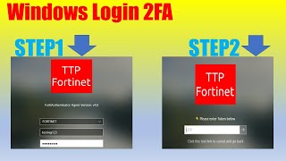 Windows Login with 2FA  FortiAuthenticator [upl. by Trebleht]