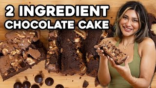 How To Make The Fudgiest Chocolate Cake with Just 2 In￼gredients I Low Carb [upl. by Ahsiet]