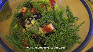 Samphire Salad  How to cook Samphire  Samphire  British Cooking  Seaweed Recipes  Wild Grass [upl. by Clary]