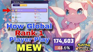 170k Damage  How Global Rank 1 Player Play MEW  Pokemon Unite [upl. by Ranique]