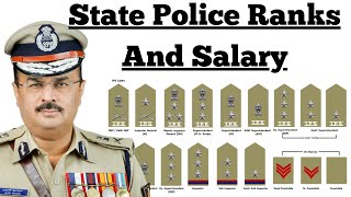 State Police Rank And Salary। How To Recognize The Ranks And Badges Of Indian Police🔥।राज्य पुलिस [upl. by Nyloc]