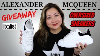 ALEXANDER MCQUEEN OVERSIZED SNEAKERS UNBOXING amp MINI REVIEW  150 ITALIST GIVEAWAY [upl. by Hook]